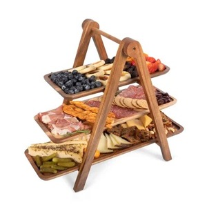Support à gâteau rond en verre avec bord doré, base transparente élégante, présentoir à dessert - Product Image 6