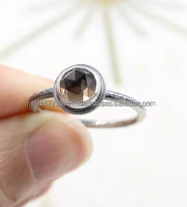 Venta caliente 925 anillo de plata esterlina para mujer cabujón de piedras preciosas marrones anillo en forma de marquesa joyería hecha a mano para fiestas - Product Image 3