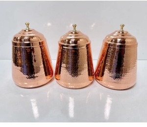 Copper Canister Perfect For Cafe And Restaurant Use For Elegant Food Storage And Serving Ingredients Wholesale From India - Product Image 1