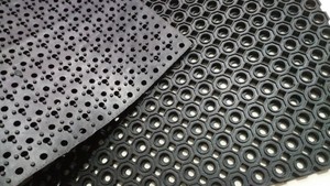 Tiny Octagon Rubber <b>Mat</b> Roll Anti-Slip Drainage Flooring with Cutting Service Black for Entrances Walkways & Outdoor Wet Areas - Product Image 3