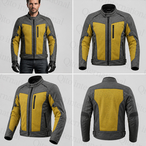 Chaqueta de Motocicleta para Hombre, Transpirable, de Malla, para Verano, con Protección CE, Forro de Aramida, Chaqueta de Motociclista Protectora - Product Image 5