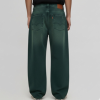 Nouveau Pantalon en Jean Homme 2025 – Style Vintage Brodé, Taille Élastique, Mi-lourd, Respirant, Streetwear Hip Hop, Décontracté