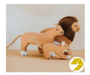 Juego de Animales de Madera para Bebés, Regalo de Navidad, para Niños de 2 a 4 Años y de 5 a 7 Años, Juguete Educativo 99 Gold Data Alice Binh Thuan - Product Image 1