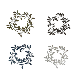 Couronne en métal avec cadre en fil torsadé, ornée de délicates branches d'olivier, de feuilles et de petits bourgeons ronds pour la décoration de la maison - Product Image 6