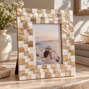 Handmade Capiz Shell <b>Photo</b> <b>Frame</b> Natural Mother of Pearl Picture <b>Frame</b> Wholesale Home Decor Gift Custom OEM - Product Image 3