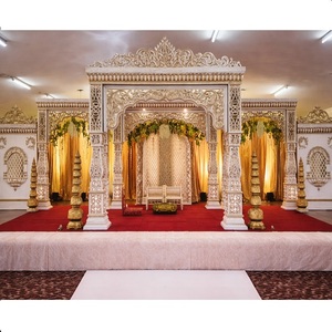 Rajwada-Mandap de bollwood blanco para eventos de boda, pilares de bollwood increíble, Mandap DE BODA UK, decoración de boda, gran FRP - Product Image 1