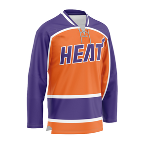Maillot de hockey sur glace personnalisé en gros pour usine, avec corps en tissu maillé, numéros en twill cousus, col à lacets, pour équipe - Product Image 2