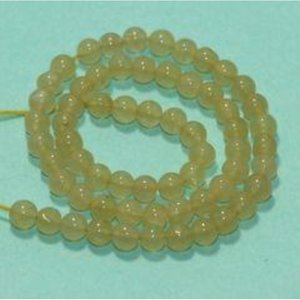 Beadsnfashion 5mm Yellow/Grey Semiprecious <b>Stone</b> <b>Beads</b> Round Jewelry DIY Bracelet and Necklace Making - Product Image 1