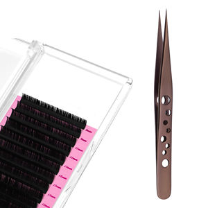 Pince à épiler pour cils Stahlmann Pro, professionnelle, de haute qualité, avec logo personnalisé, en acier inoxydable, lisse, dentelée, fine, durable, prise en main parfaite - Product Image 3