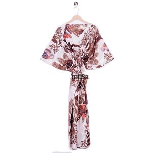 Women's 100% Cotton Kaftan Handmade Beach Cover Up Floral Print <b>Long</b> Maxi Kaftan <b>Dress</b> Comfortable Gown Hippie Style - Product Image 1