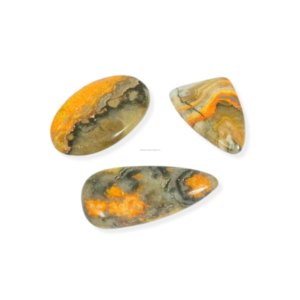 พลอยแจสเปอร์สีเหลืองธรรมชาติทรงคาโบชองขัดเงา ขนาด 20 มม.-35 มม. สำหรับทำจี้เครื่องประดับ - Product Image 3