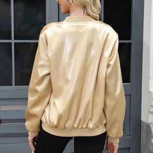 Women Zipper Knitted Bomber Jacket Polyester/Nylon Shell Windproof Breathable Winter Casual Wear Detachable Sleeves for Online - Product Image 3