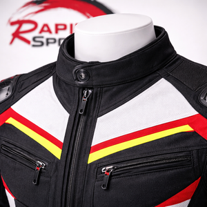 เสื้อแจ็กเก็ตแข่งรถมอเตอร์ไซต์ผ้าแคนวาสเล่นกีฬาแข่งรถเร็วสารหน่วงไฟและระบายอากาศได้ดี - Product Image 4