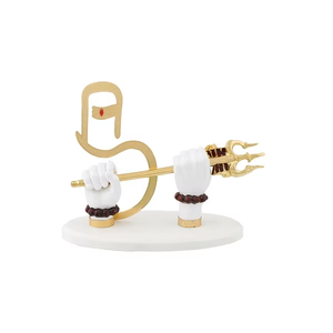 ตรีศูลโบราณสไตล์โมเดิร์น งานฝีมือโลหะ 3 มิติ ชุบเงินขัดเงา ขนาด 7 นิ้ว สำหรับพิธีกรรมทางศาสนา ใช้ในบ้านหรือวัด - Product Image 1