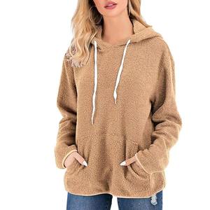 Women's Embroidered Windproof Custom Logo Oversized Hood Sweatshirt Casual <b>Drop</b> Shoulder New Trending Design Winter Streetwear - Product Image 2