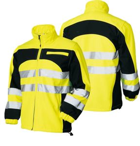 Chaqueta Softshell impermeable reflectante ANSI 107 Clase 3 con decoración de piel estilo bombardero de seguridad para el trabajo de invierno - Product Image 1