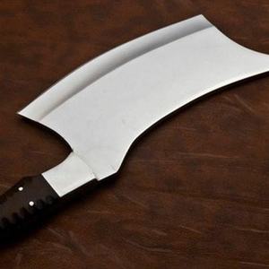 Cuchillo de carnicero de acero inoxidable pulido alto hecho a mano personalizado, cuchillo de carnicero con Funda de cuero - Product Image 3
