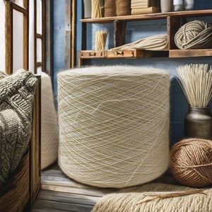 Wholesale MONECO Mongolia Sourced 100% Cashmere <b>Woolen</b> Yarn Cones 26/2 for Hand Knitting Weaving-Natural White Anti-Bacteria - Product Image 1