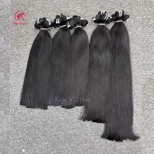 Cheveux humains vietnamiens crus Extensions de cheveux raides naturels Un donneur 100% cheveux vierges bruts non transformés du Vietnam - Product Image 1