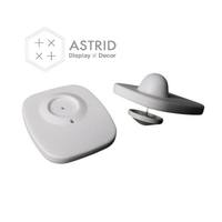 8.2 MHz EAS Tag Keamanan Anti-Pencurian Kunci Magnetik Plastik ABS Tahan Lama Putih 48x42mm Penggunaan di Pusat Perbelanjaan Ritel Anti-Pencurian Barang