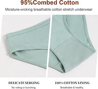 Sous-vêtements de bikini pour femmes, couleur unie, respirants, en coton tricoté, écologiques, séchage rapide, texture douce, extensibles, ODM