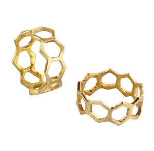 Anneau de serviette en laiton de style classique, fait main, durable, écologique, motif renne, doré poli, pour Noël - Product Image 4