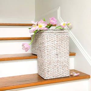 Rustic Eco-friendly Water Hyacinth <b>Stair</b> <b>Basket</b> with Handles Woven Lightweight Storage <b>Basket</b> Wholesale from Vietnam - Product Image 3