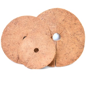 Best Selling Coconut Fiber <b>Round</b> <b>Mat</b> Sheet for Weed Control & Moisture Retention Coco Coir Mulch <b>Mats</b> - Product Image 2