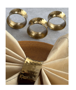 Classic Style Brass Napkin <b>Ring</b> Hammered Design <b>Circle</b> Table Decoration Pieces Mirror Polished Hot Selling Sale - Product Image 1