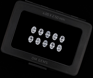 OM GEMS 4.0 X 2.5 MM Diamant de laboratoire ovale taillé, diamant en vrac pour grossistes, pureté E-F, clarté VVS-VS pour bijoux - Product Image 2