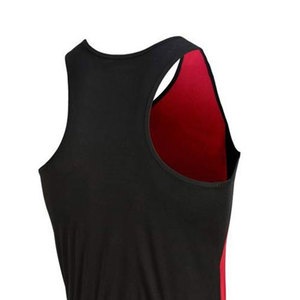Conjunto de Uniforme de Boxeo Personalizado al por Mayor para Hombre, Rojo y Negro, Chaleco de Boxeo Transpirable de Malla, Pantalones Cortos, Traje OEM para Entrenamiento, Ropa Deportiva - Product Image 3