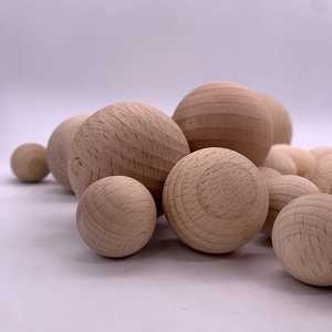 MN EXPORTS Beech <b>Wood</b> <b>Round</b> Balls Plant Pattern 2-Piece Rustic Home Decor - Product Image 3
