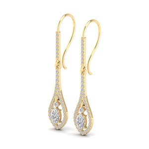 REYES Pendientes Colgantes de Plata de Ley 925 con Certificación GRA, Alta Calidad, Moissanita VVS, Joyería Fina Exclusiva - Product Image 3
