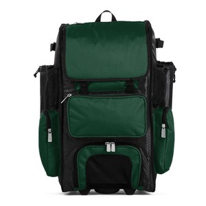 Custom Softball Baseball <b>Backpack</b> with Shoe Compartment <b>Rolling</b> Bats Bag & Hook Polyester/Nylon Material Youth Men's Outdoor Use - Product Image 5