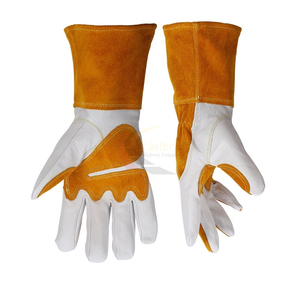 2026 Cowhide Split Leather Working Safety Labor Welding <b>Glove</b> Heat Resistant With <b>Wool</b> Fleece Lining Mig Welding - Product Image 5