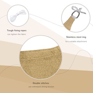 Tenda a Vela Parasole Rettangolare da Esterno 13' X 20' per Patio, Terrazza, Giardino con Anelli a D e Corda Inclusa - Product Image 5