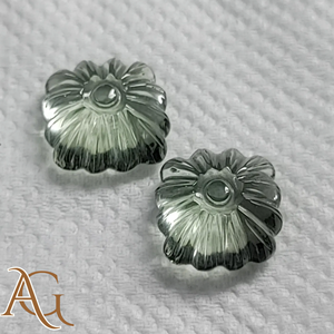 Ametista verde natural tallada en cuarzo, talla intaglio, piedra preciosa suelta, fabricante mayorista, para fabricación de joyas, calibrada - Product Image 2