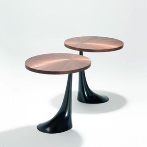 Herve Van Der Straeten Gueridon Substance Marquetry Modern Metal Antique Gold Finish Luxury Accent Side <b>Table</b> for Living Room - Product Image 4