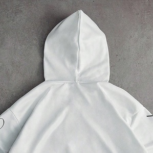 เสื้อฮู้ดผ้าฟลีซผ้าฝ้าย100% กันลมมีฮู้ดแบบสวมหัวแห้งเร็วเป็นมิตรกับสิ่งแวดล้อม - Product Image 5