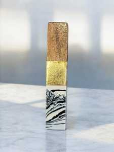 Modern Rectangle Wood Cabinet Handle Resin Gold Inlay Luxury Pattern Kitchen Furniture Knobs Natural Crafts Belladec BI-WT402 - Product Image 3