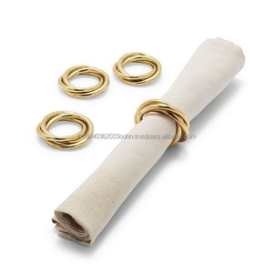 Aros para servilletas para decoración de mesa en bodas y fiestas con acabados personalizados para decoración del hogar - Product Image 3