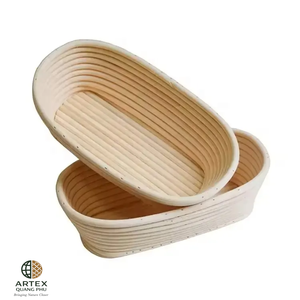 Premium Eco-Friendly Oval Rattan for Dough Rising <b>Basket</b> for Artisan <b>Bread</b> Making ARTEX QUANG PHU - Product Image 3