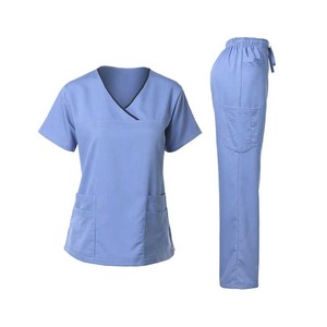 New Color Custom Polyester Cotton Short Sleeve Women <b>Surgical</b> <b>Scrub</b> Sets Hospital Doctors Suits Nurse Uniform Clothes - Product Image 3