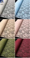 Tissu en dentelle florale élégante YX1490 en coton et nylon cordonné, largeur 150 cm, dentelle florale non extensible pour robes et hauts pour femmes