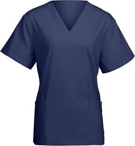 Haut de blouse médicale à col en V pour femme, uniforme d'allaitement à manches courtes avec poches, vente en gros, tenue de travail pour hôpitaux et cliniques chirurgicales - Product Image 1