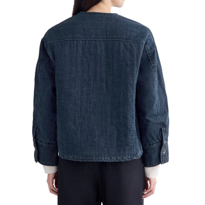 Chaqueta vaquera acolchada tipo barril para mujer, de algodón, estilo oversize, ropa de trabajo, ropa exterior, fabricante OEM de marca privada personalizada - Product Image 2