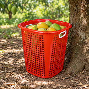 Panier à linge en plastique robuste empilable, bac de rangement carré pour vêtements et jouets, idéal pour la maison et le commerce de détail - Product Image 1