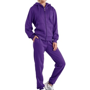 Ensemble de survêtement confortable grande taille avec sweat à capuche et pantalon de jogging pour le fitness, les sports, l'entraînement, le club, l'école, hommes et femmes - Product Image 1