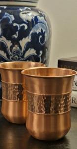 Ensemble de tasses et verres en cuivre de haute qualité, vaisselle en cuivre pur, idéal pour l'eau, le thé, le café, la bière, la table à manger et le service des invités - Product Image 3