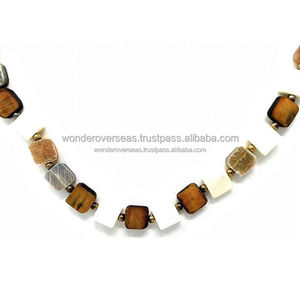 WONDER OVERSEAS Collar de cuerno elegante para mujer Estilo nuevo clásico con cadena de hilo para aniversarios Collares de cadenas de moda - Product Image 1